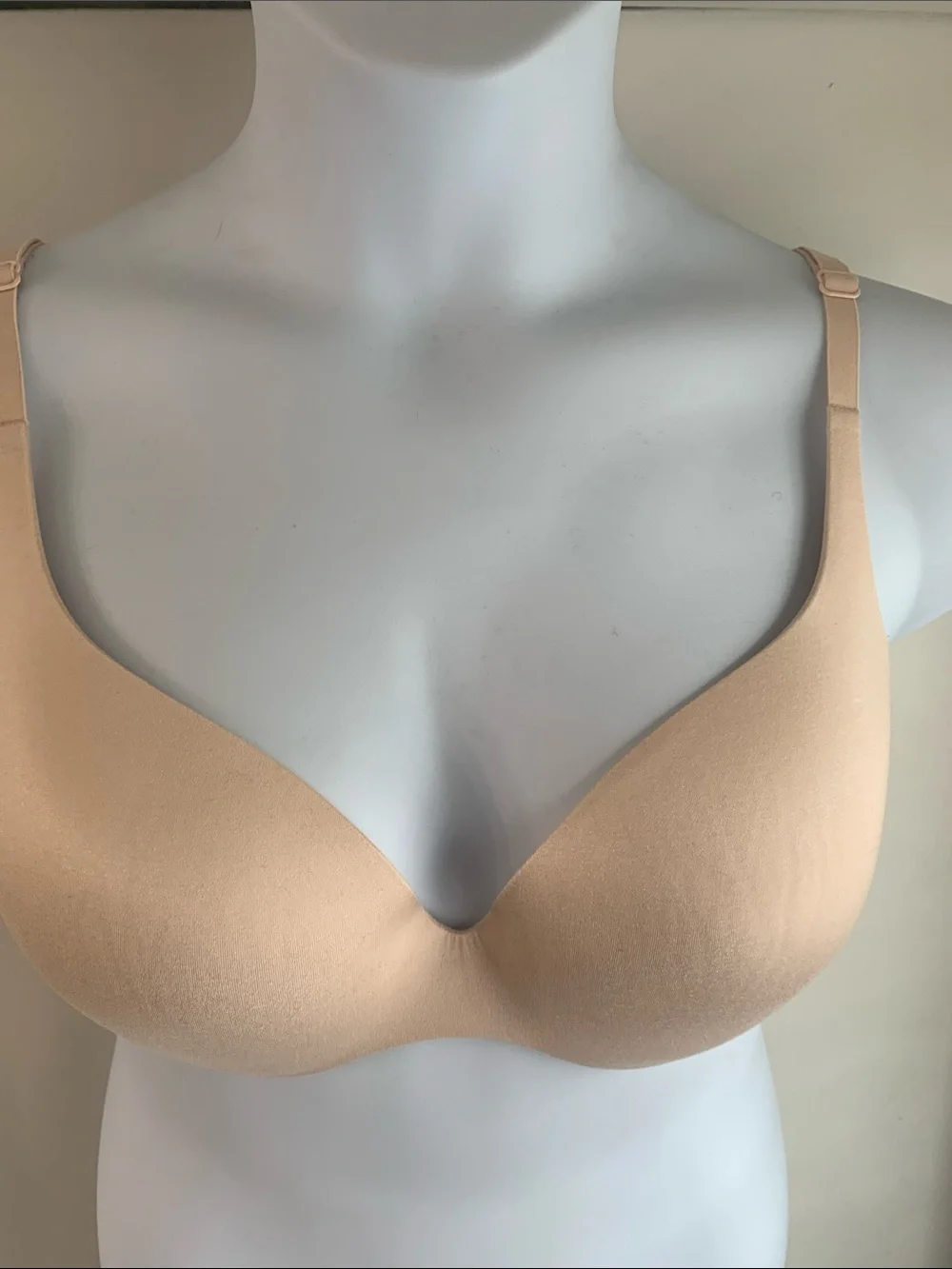 Victoria's Secret Light Pink Flex Factor Lightly Lined Plunge Demi Bra 36D